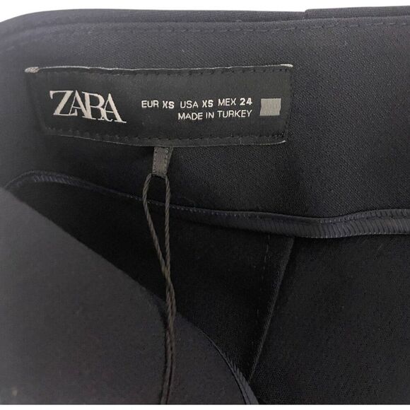 Zara Womens Pants XS Trouser Blue Wide Leg Balloon Fit Mid Rise 1478/226 NWT - Picture 5 of 11